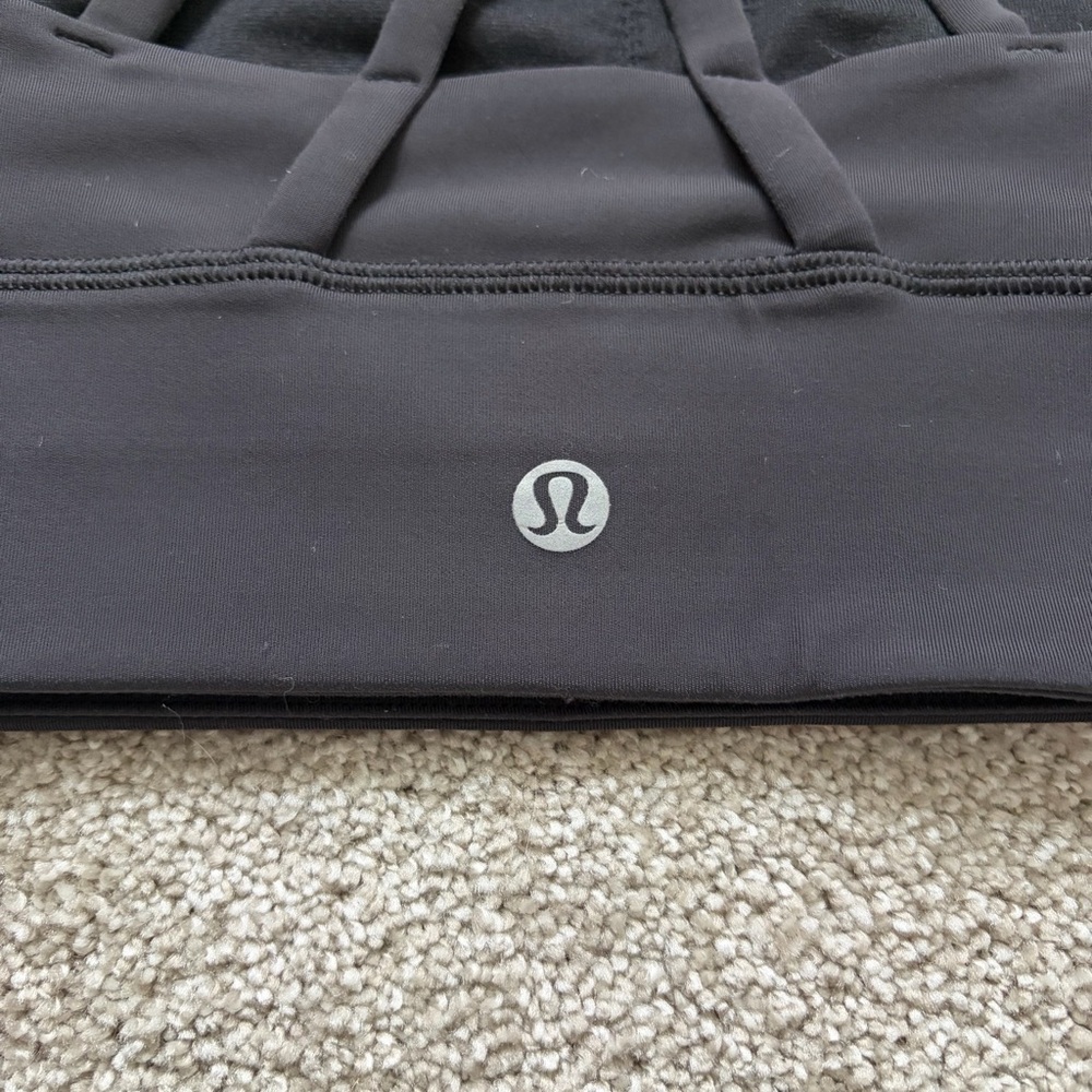 Lululemon Energy High-Neck Longline Tough Bra *Medium Support, B-D, Black 10 - Picture 7 of 8